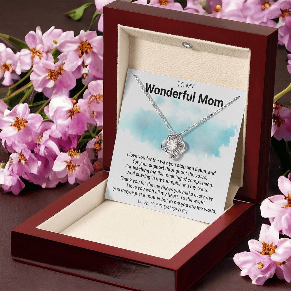 Gift For Mom - Your Support - Love Knot Love Knot Necklace