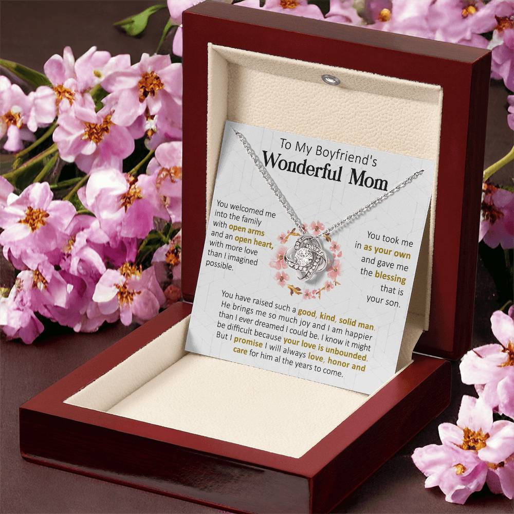 Gift For Boyfriend's Mom Welcomed Solid Man Love Knot Necklace Love Knot Necklace