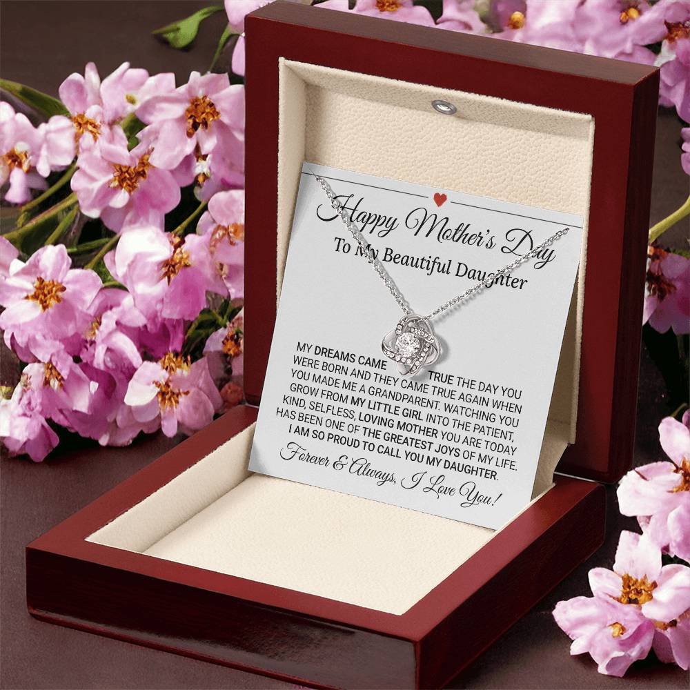 Mother's Day Gift For Daughter 1 Love Knot Necklace