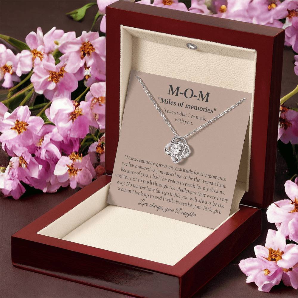 To My Mom Necklace Sentimental Gift For Mom Daughter Mother Jewelry Gift Mother's Day Birthday Present Love Knot Necklace