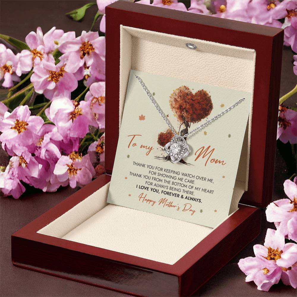 To My Mom Necklace Mother's Day Gift For Mom Thank You Mom Jewelry Gift Love Knot Necklace