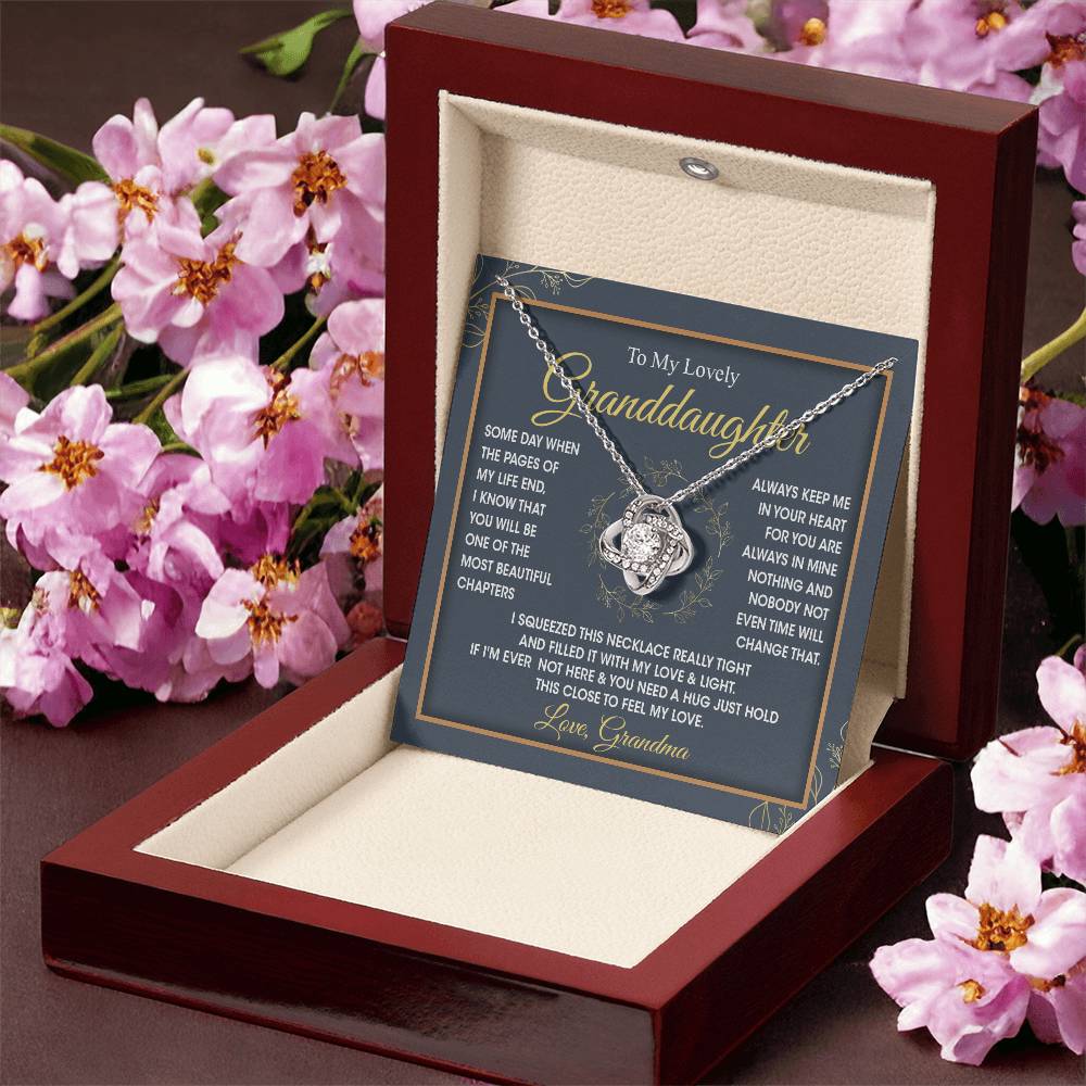 To My Lovely Granddaughter - You Will Be One Of The Most Beautiful Chapters Love Knot Necklace