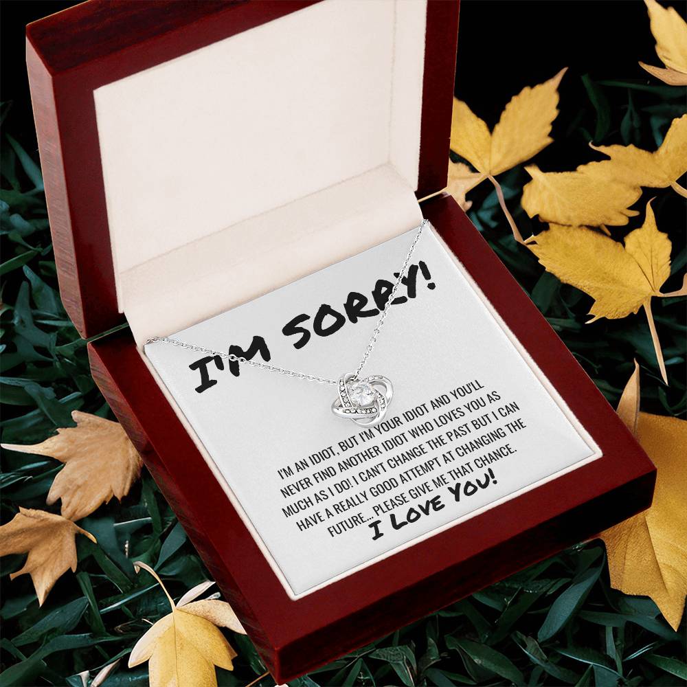 Sorry Apology Necklace 8 Love Knot Necklace