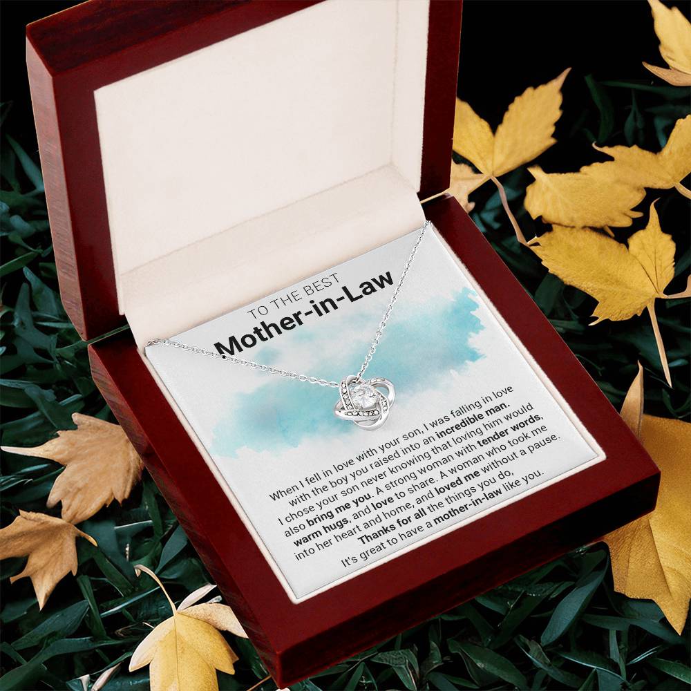 Gift For Mother-In-Law - Without A Pause - Love Knot Love Knot Necklace