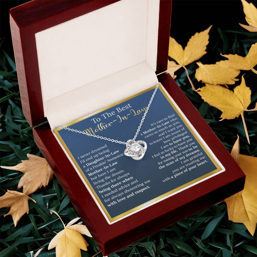 Gift For Mother-In-Law - Live The Dream - Love Knot Love Knot Necklace