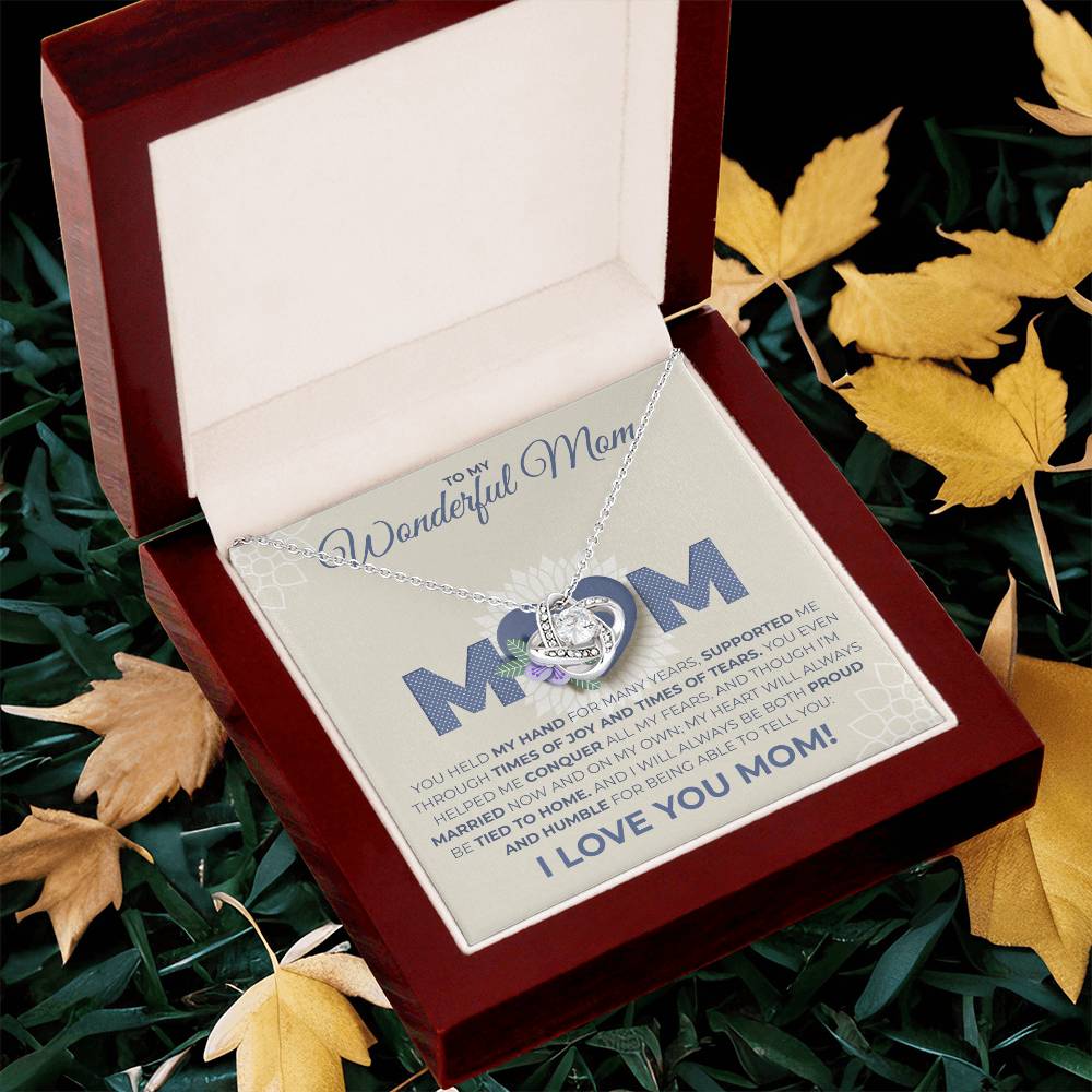 Mom - You Held My Hand Love Knot Necklace