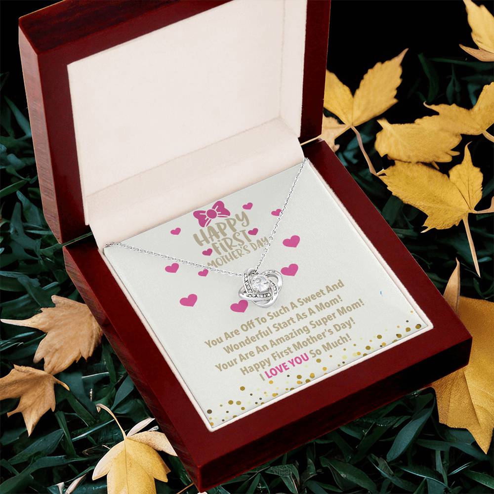 Happy First Mothers Day Love Knot Love Knot Necklace