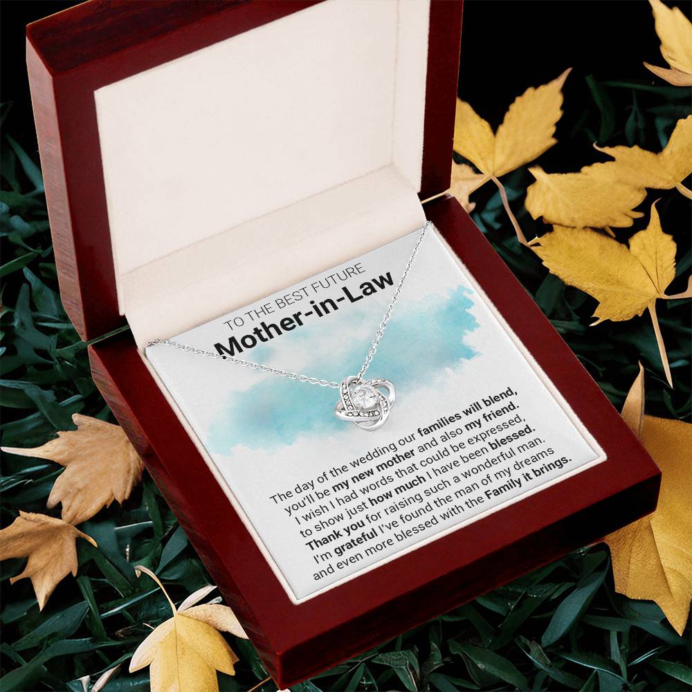 Gift For Future Mother-In-Law Families Blend Love Knot Necklace Love Knot Necklace