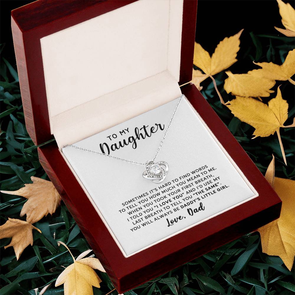 Daughter - Last Breath - Necklace Love Knot Necklace