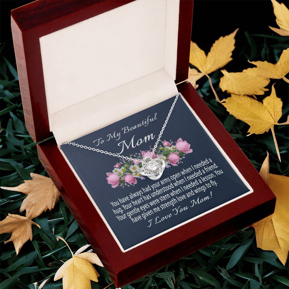 Mothers Day Gift From Daughter Mother's Day Necklace To My Beautiful Mom Necklace Mom Gift From Son Mom Necklace 4 Love Knot Necklace