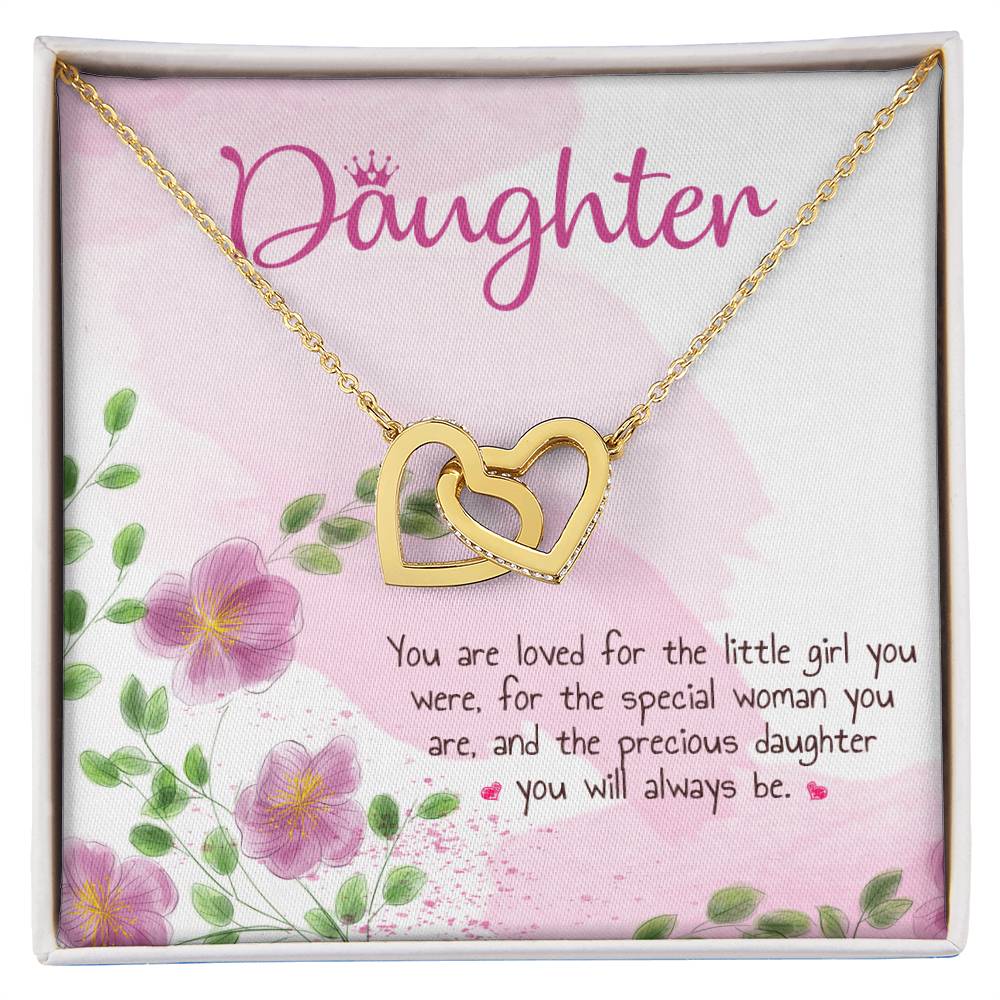 My Precious Daughter Hearts Necklace Interlocking Hearts Necklace
