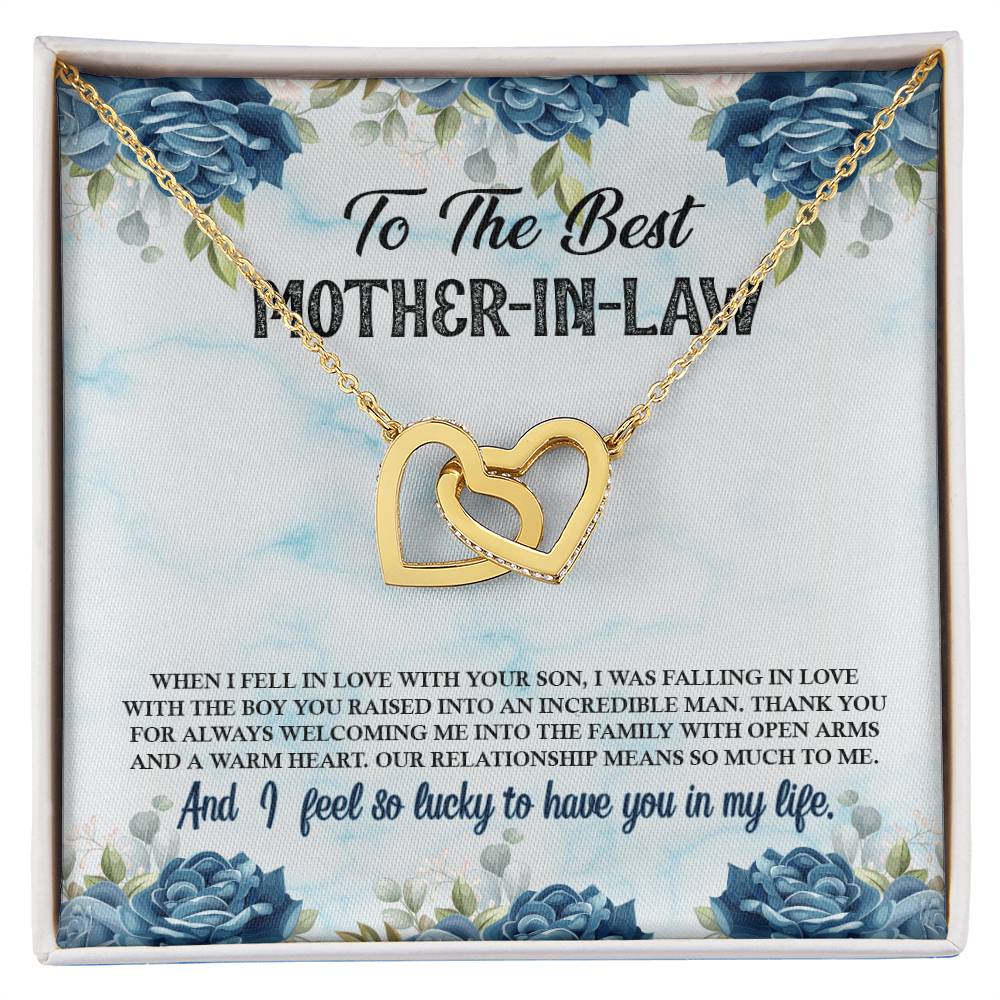 Interlocked Heart Neckless - For Mother In Law Interlocking Hearts Necklace