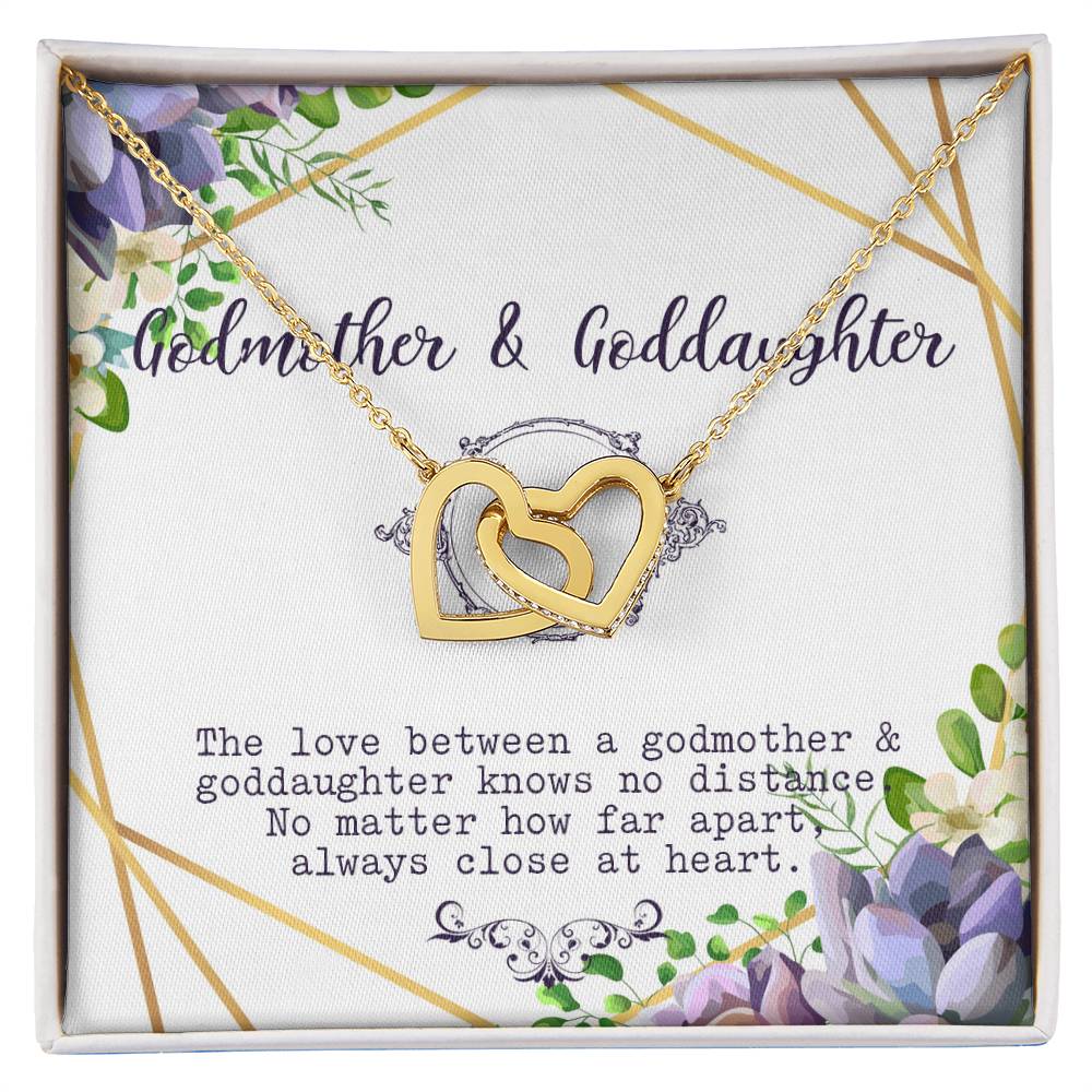 Godmother And Goddaughter Necklacegodmother & Goddaughter Gift Custom Godmother Necklaceinterlocking Hearts Necklace Gift For Godmother