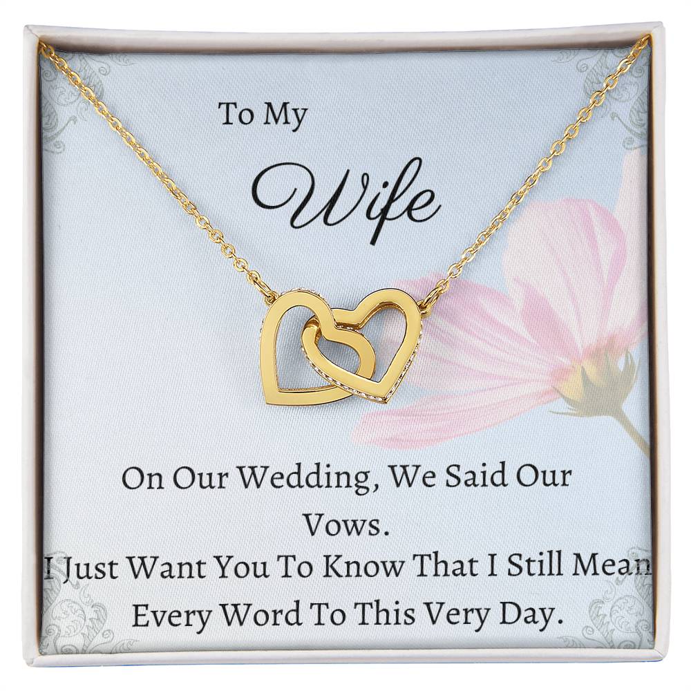 I Still Mean Every Word Interlocking Hearts Necklace