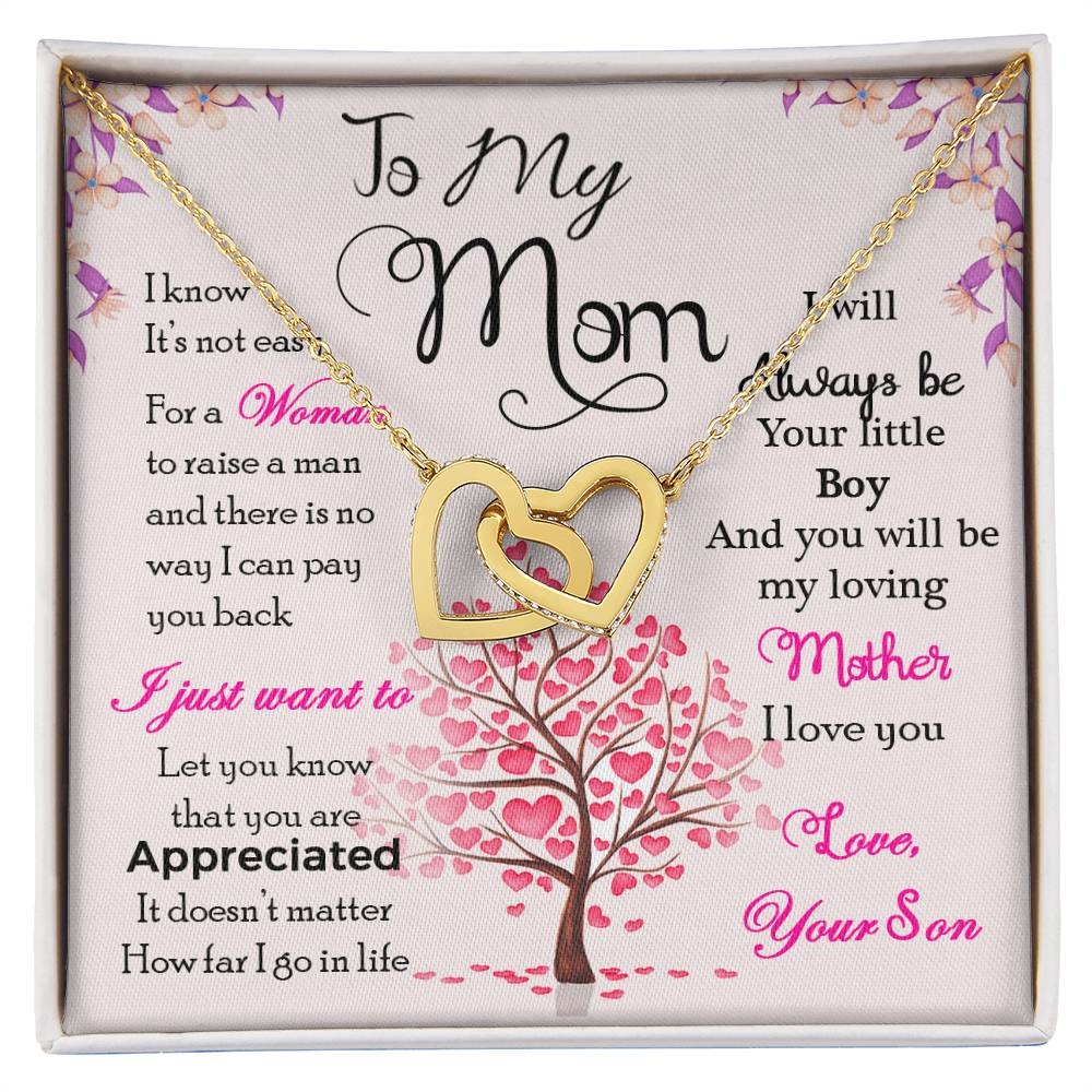 Mom Son Hearts Interlocking Hearts Necklace