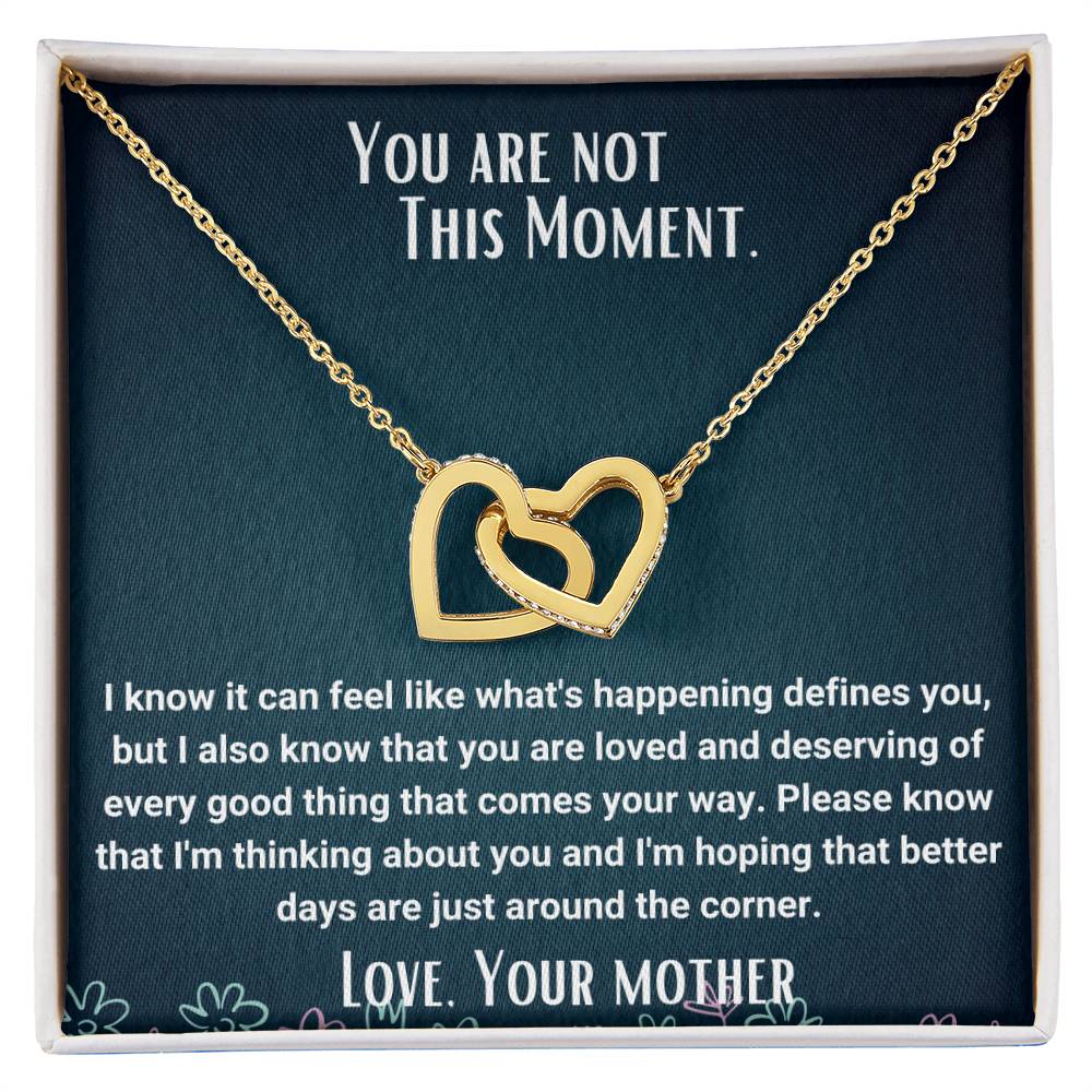 Interlocked Jewelry Mother Sympathy Gift To Daughter Interlocking Hearts Necklace