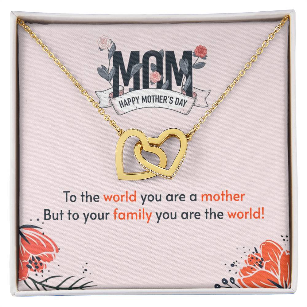 Happy Mother'S Day Interlocking Hearts Necklace