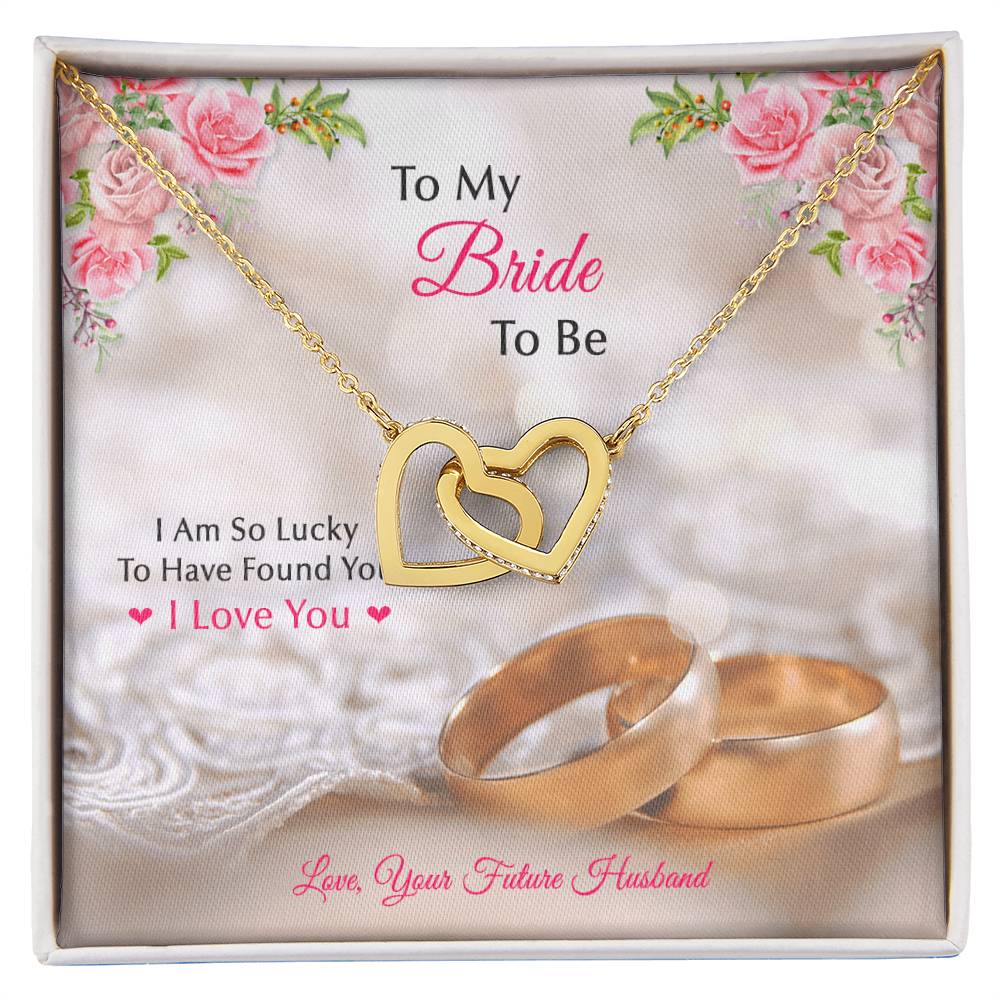 To My Bride To Be . Interlocking Hearts Gold Rings Design Interlocking Hearts Necklace