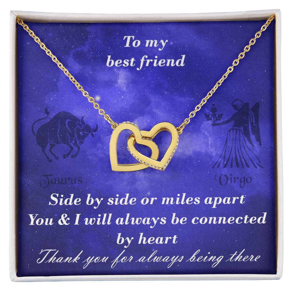 Taurus To Virgo Best Friend Interlocked Hearts Necklace Interlocking Hearts Necklace