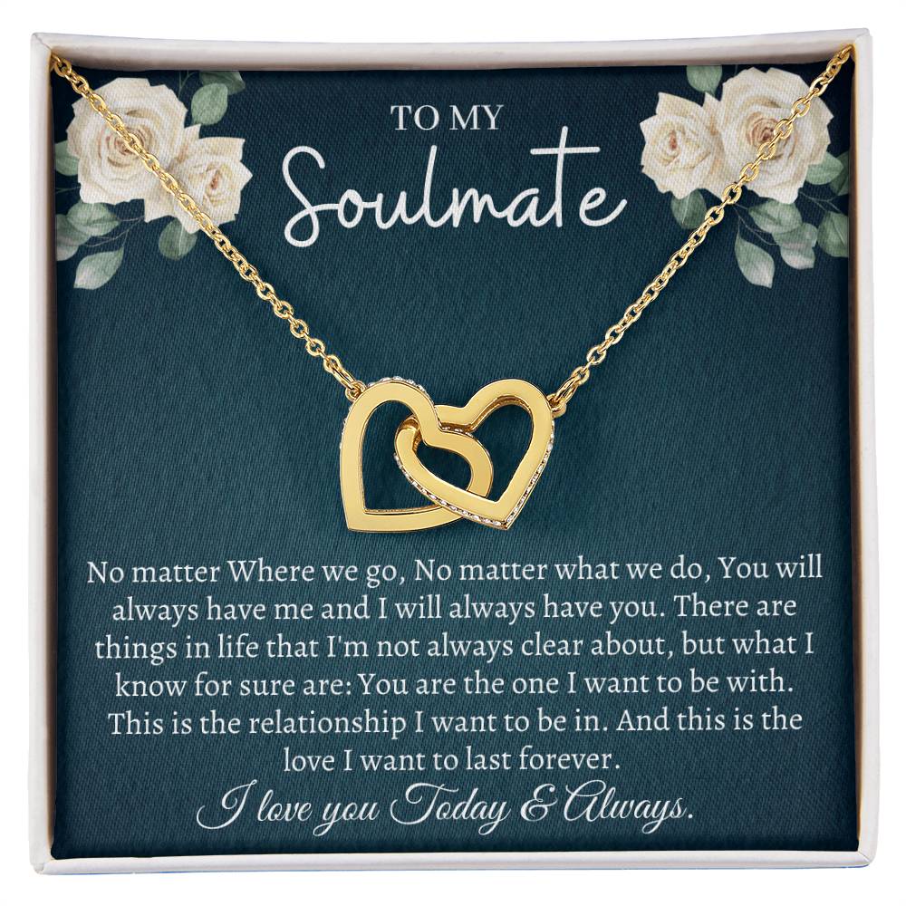 Interlocking Necklace Soulmate Interlocking Hearts Necklace