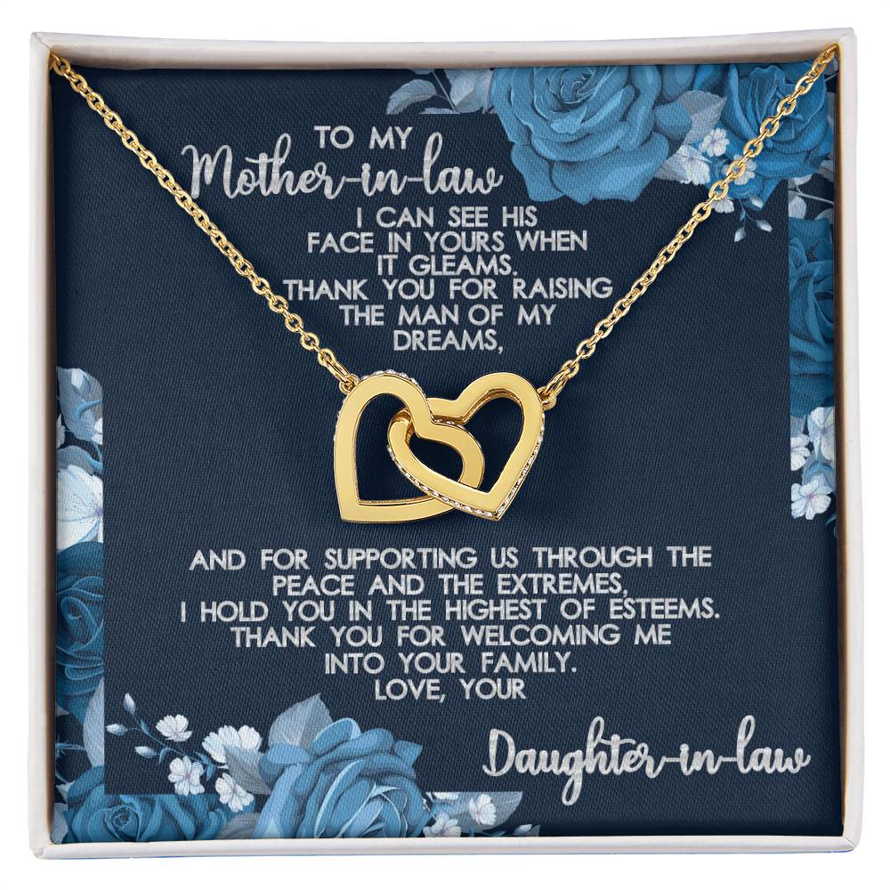 Mother-In-Law Interlocking Hearts Necklace