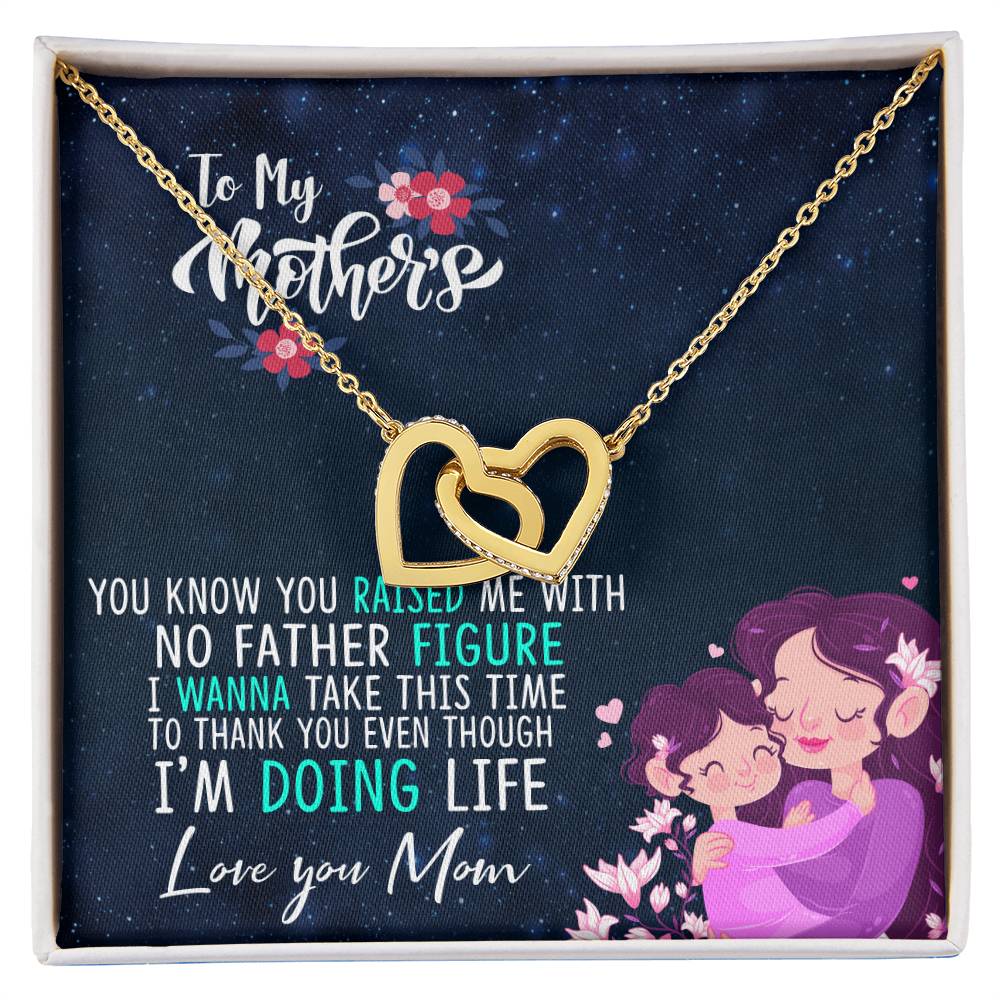 Luxury Box Interlocking Heart Necklace For Mom Interlocking Hearts Necklace