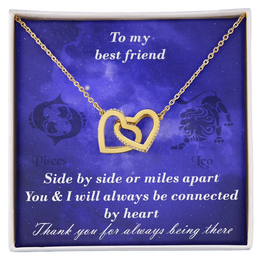 Pisces To Leo Best Friend Interlocked Hearts Necklace Interlocking Hearts Necklace