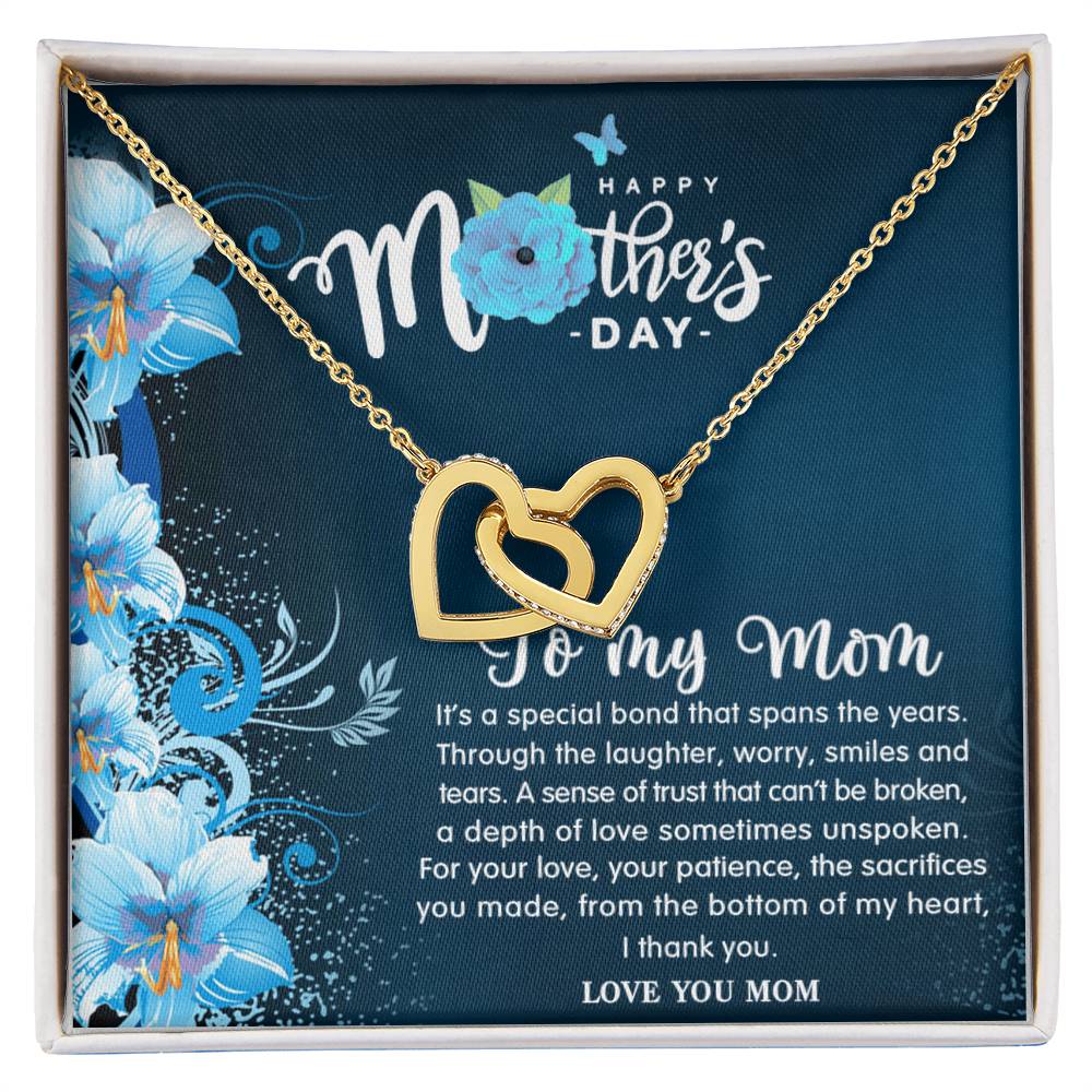 Infinity Love - To My Dearest Mom Necklace Interlocking Hearts Necklace