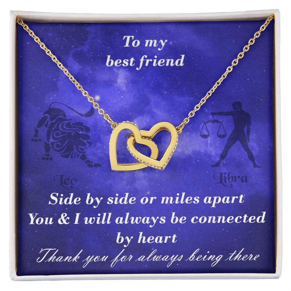 Leo To Libra Best Friend Interlocked Hearts Necklace Interlocking Hearts Necklace