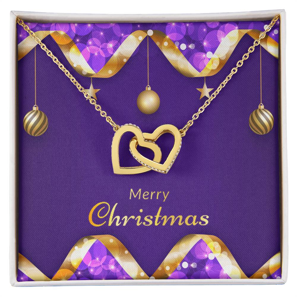 Merry Christmas Sweetheart - Hearts Necklace Interlocking Hearts Necklace