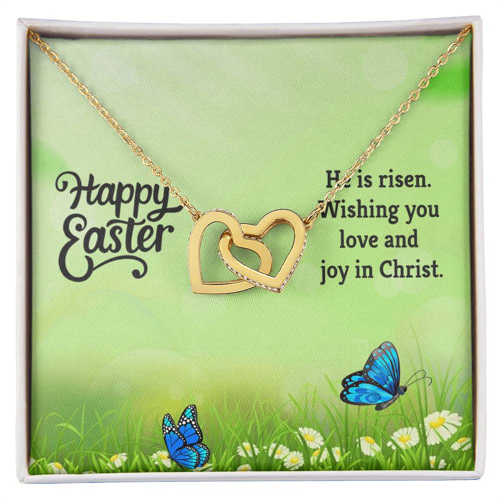 Happy Easter Gifts Interlocking Hearts Necklace