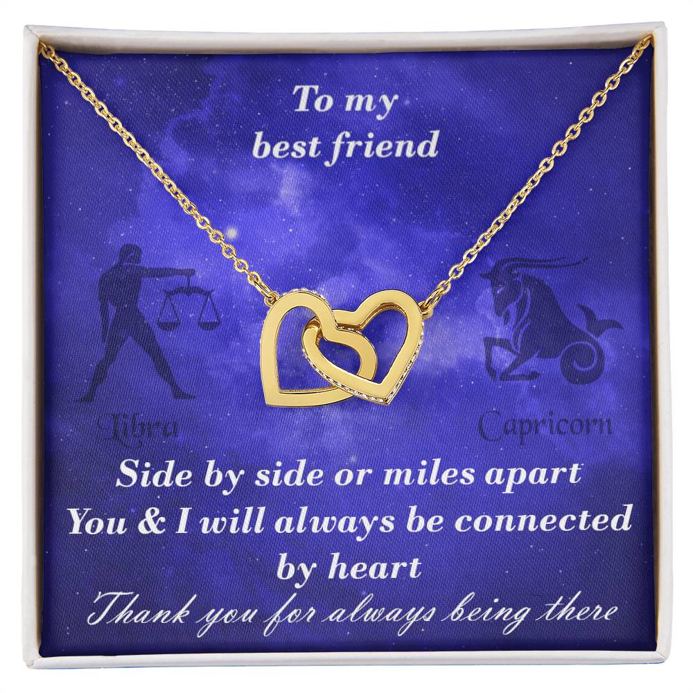 Libra To Capricorns Best Friend Interlocked Hearts Necklace Interlocking Hearts Necklace
