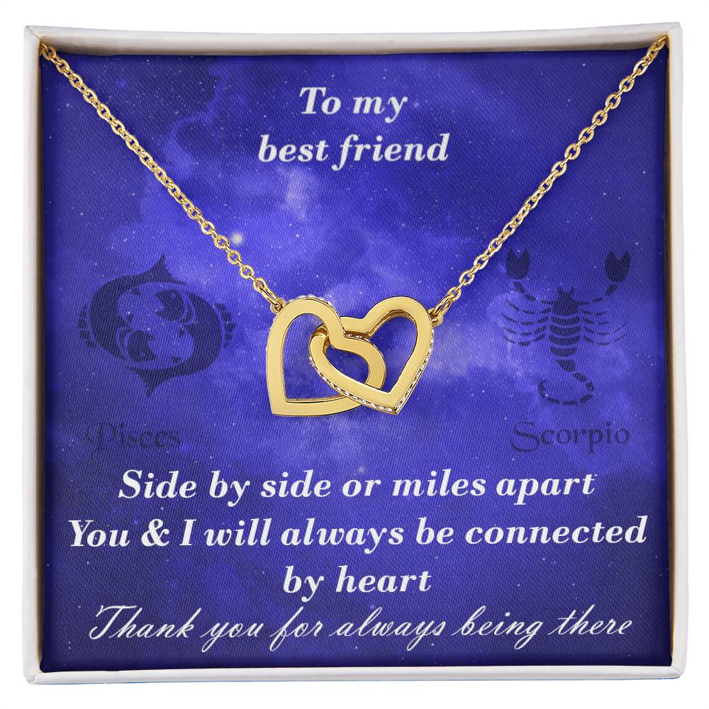 Pisces To Scorpio Best Friend Interlocked Hearts Necklace Interlocking Hearts Necklace