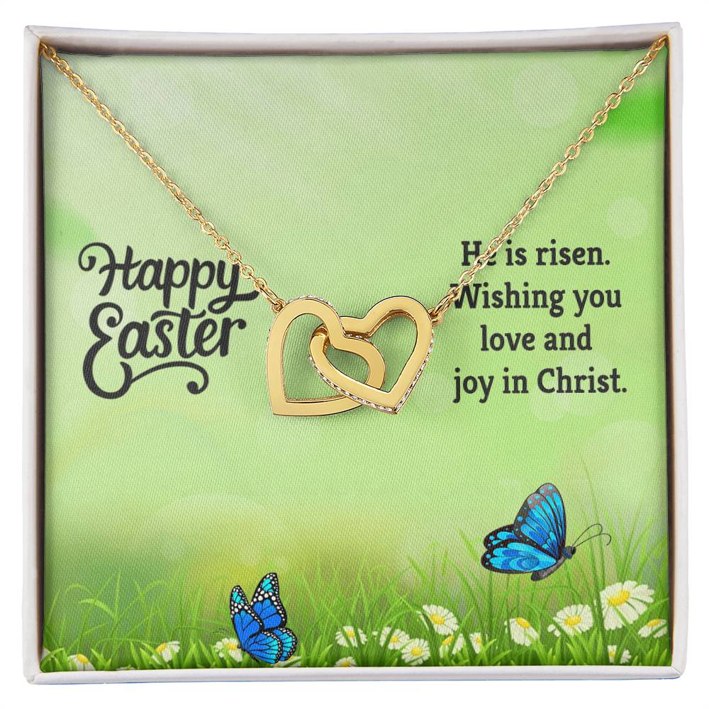 Happy Easter Gifts Interlocking Hearts Necklace