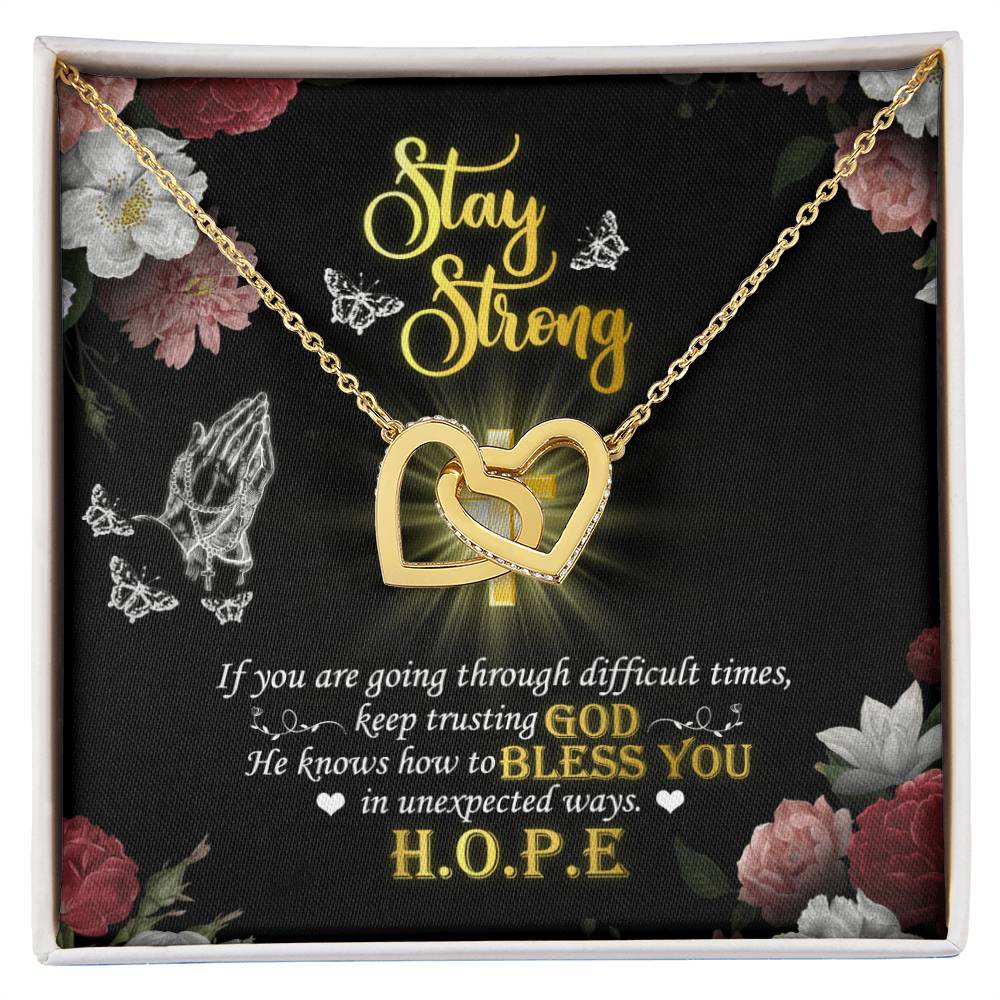 Stay Strong - Interlocking Hearts Necklace