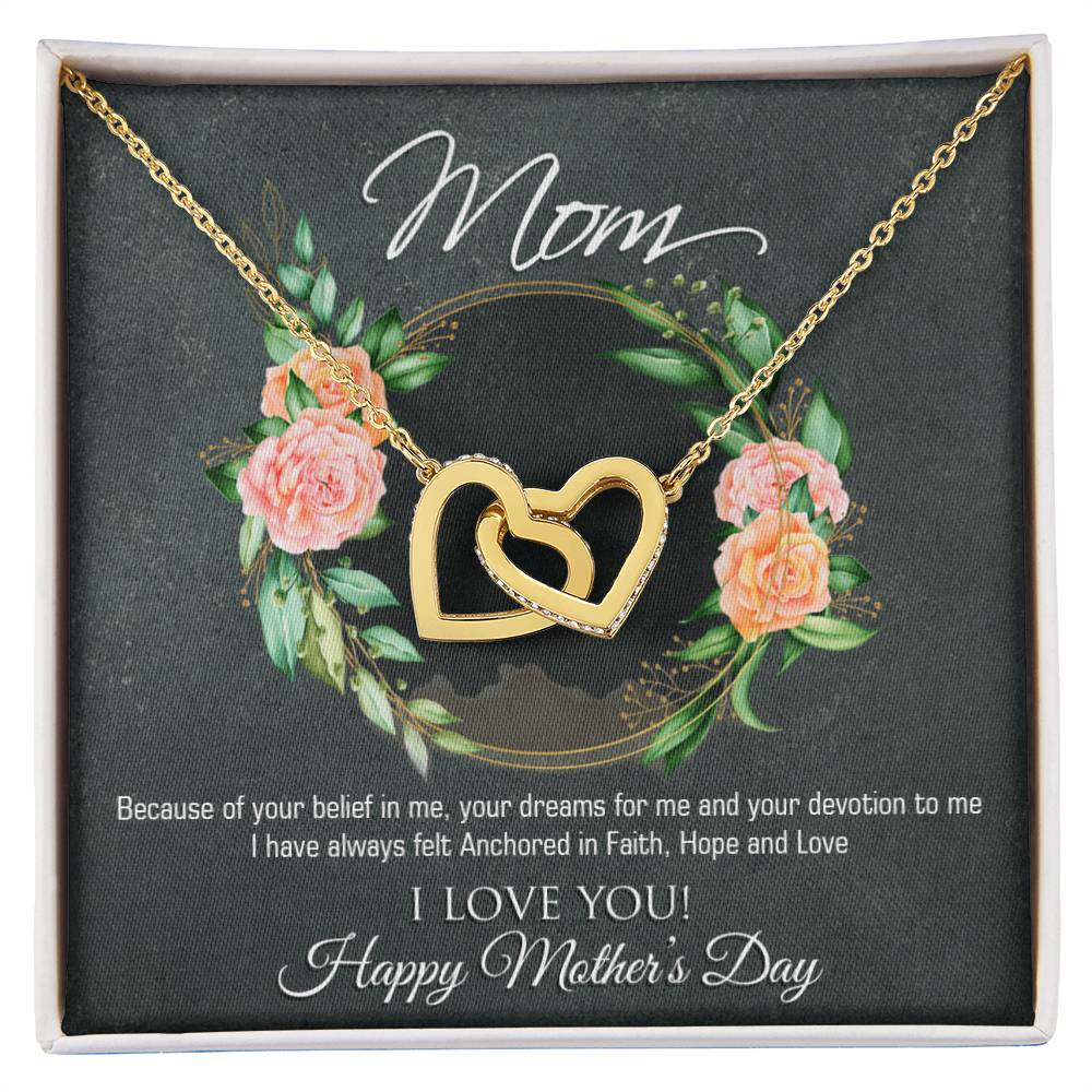 Happy Mother'S Day Interlocking Hearts Necklace