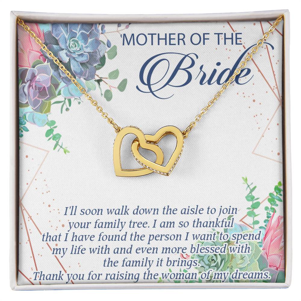 Mother Of The Bride Gift From Groom Mother Of The Bride Interlocking Heart Necklace Custom Mother Of The Bride Mother Of The Bride Gift Interlocking Hearts Necklace
