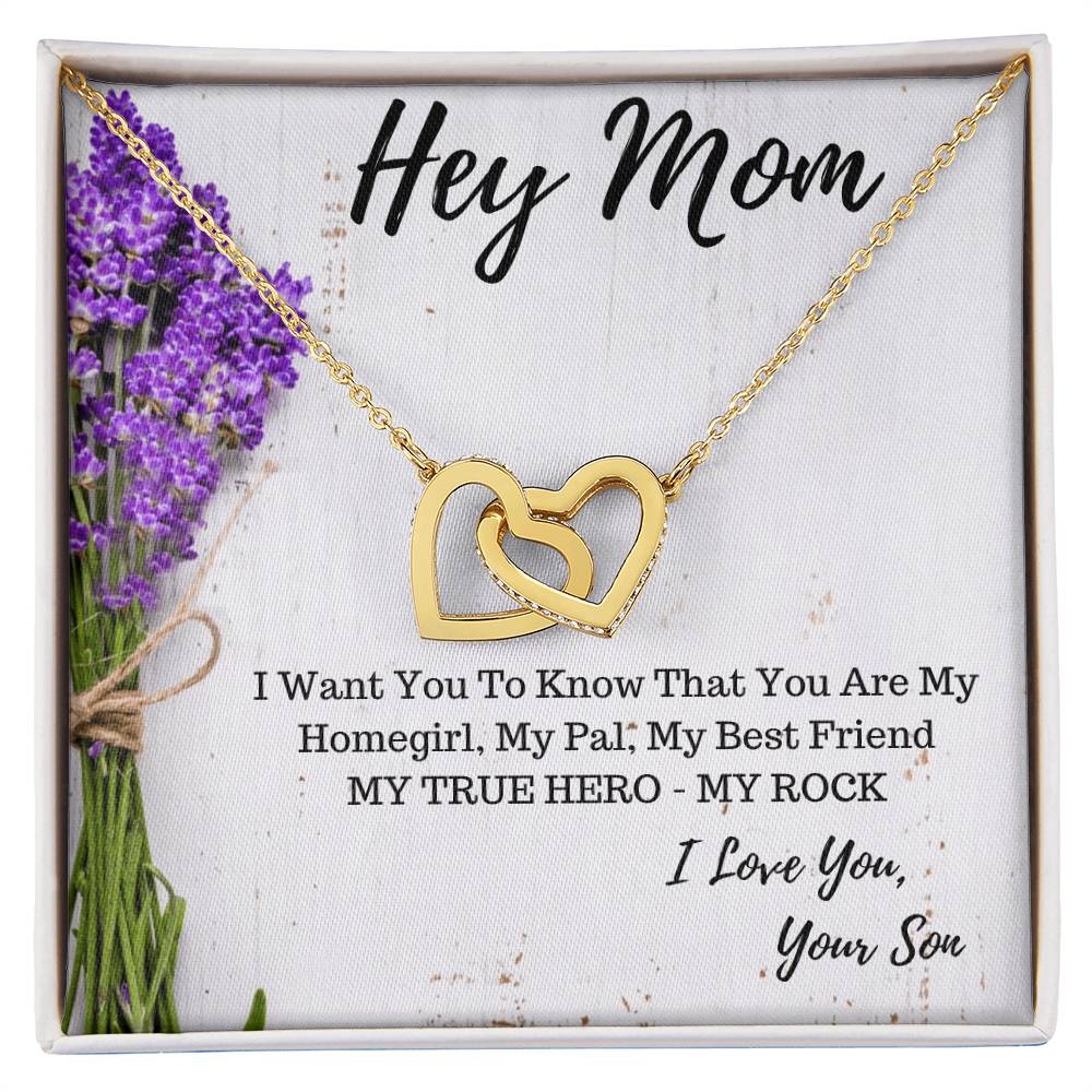 Gift For Mom - Gift For Mothers Day Interlocking Hearts Necklace