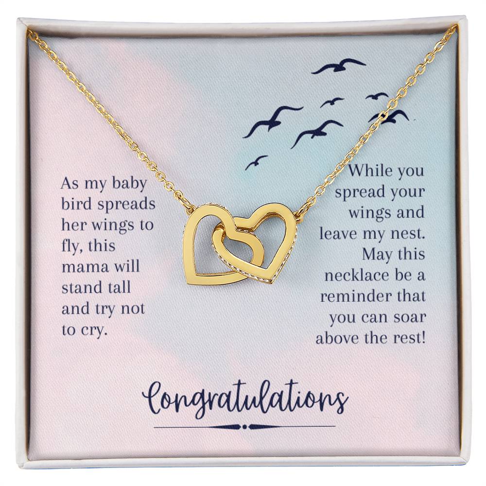 This Mama Will Stand Tall And Try Mot To Cry - Interlocking Heart Necklace Interlocking Hearts Necklace
