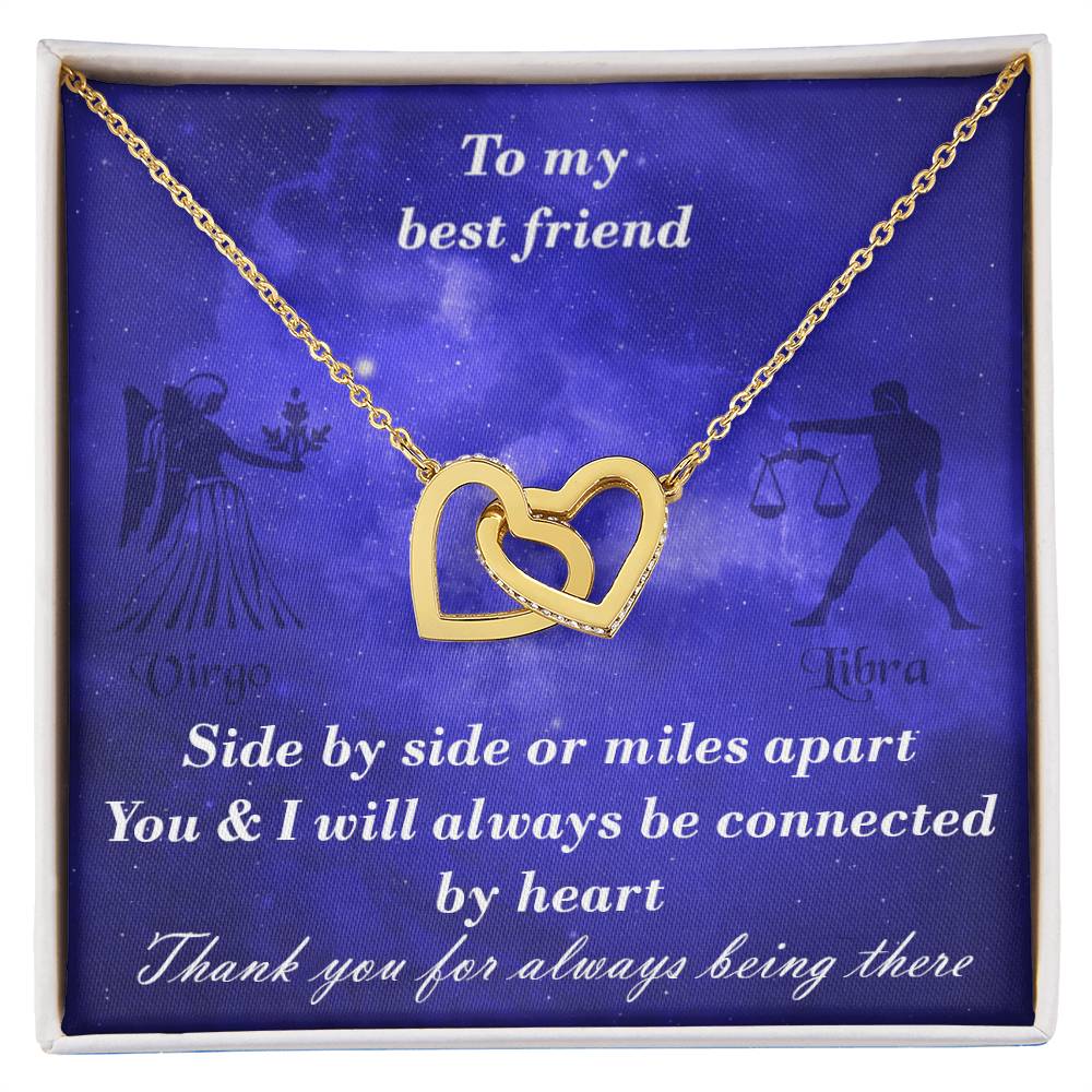Virgo To Libra Best Friend Interlocked Hearts Necklace Interlocking Hearts Necklace
