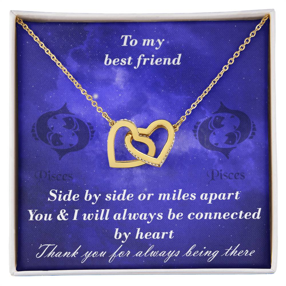 Pisces To Pisces Best Friend Interlocked Hearts Necklace Interlocking Hearts Necklace