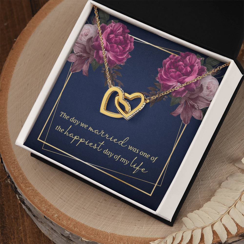 The Day We Married - Interlocking Hearts Necklace