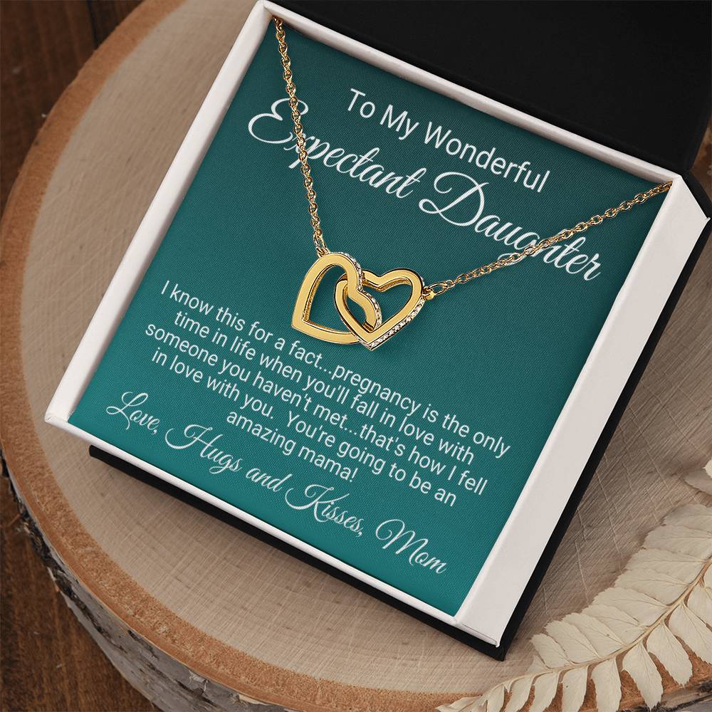 Expectant Daughter Interlocking Hearts Necklace