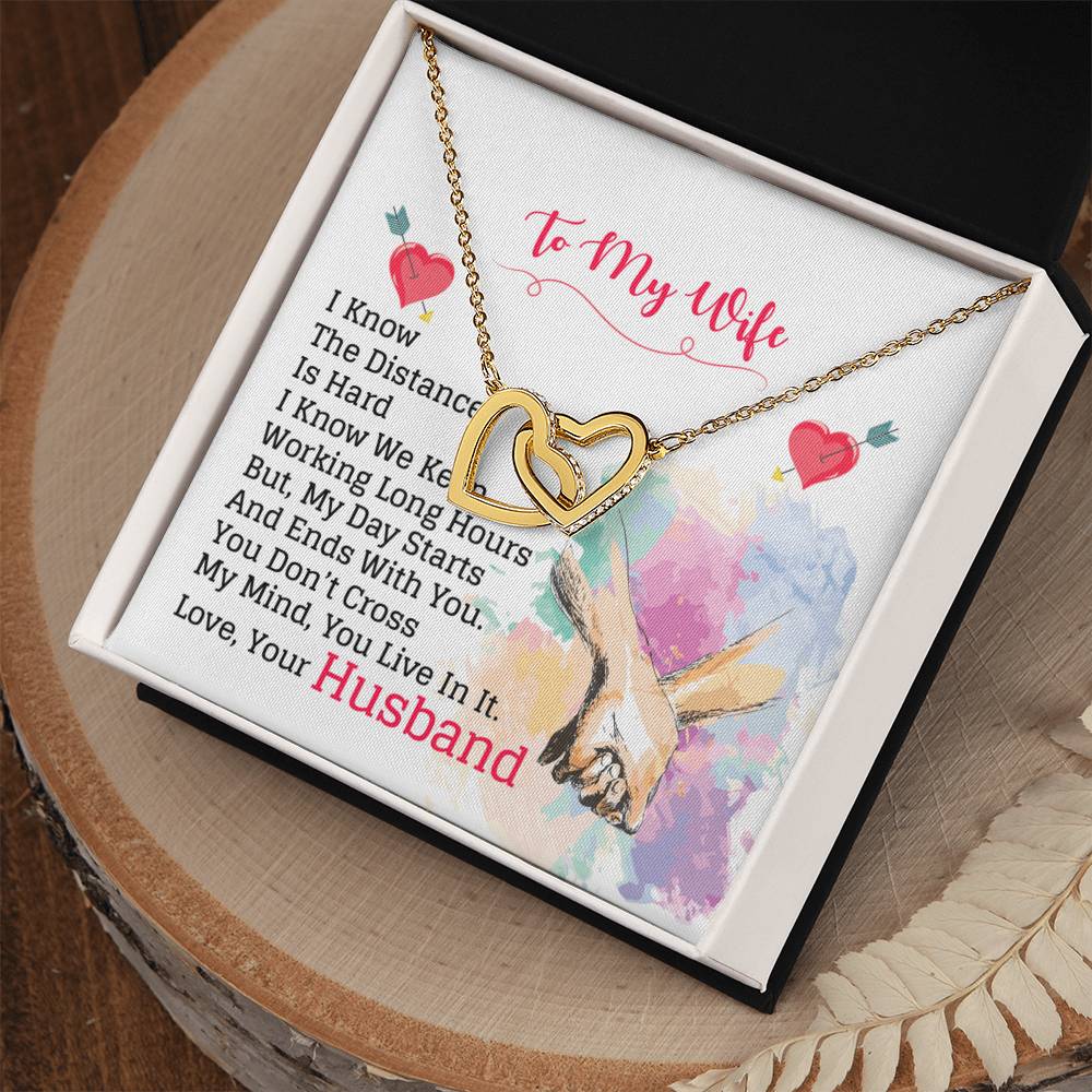 Gift For Wife - Interlocking Heart Necklace Interlocking Hearts Necklace