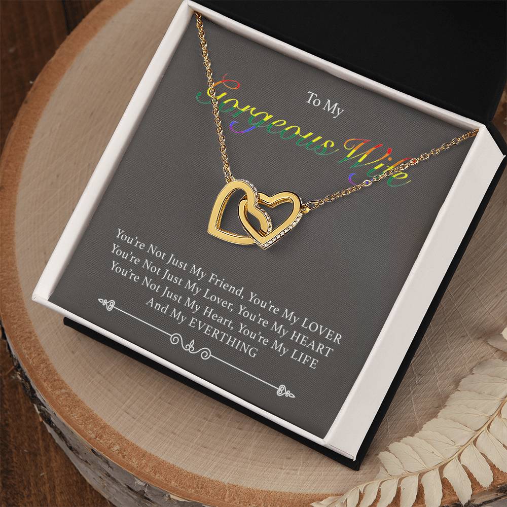 You'Re Not Just My Friend Interlocking Hearts Necklace