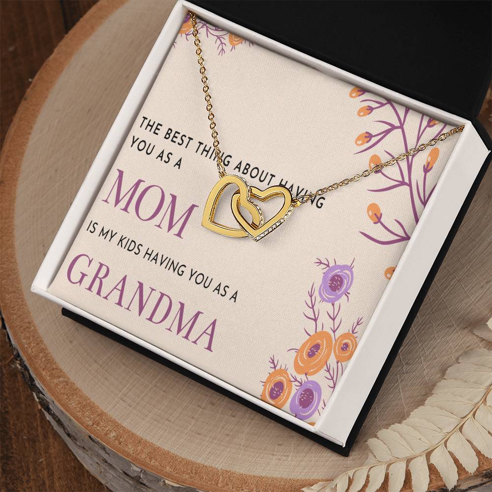 To My Mom Infinite Heart Message Card For All Necklace Jewelry From Son Daughter Gift Anniversary Birthday Graduation Mothers Day Interlocking Hearts Necklace