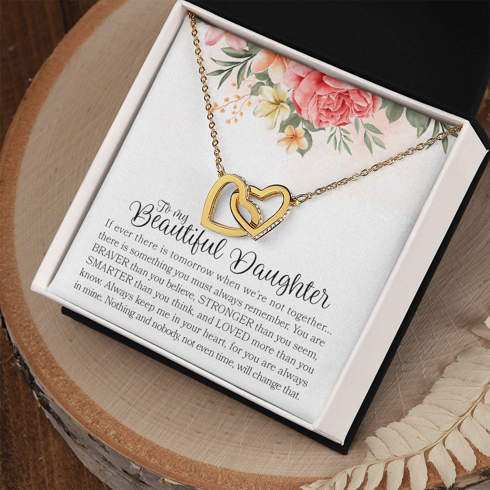 Interlocking Hearts - To Daughter Interlocking Hearts Necklace