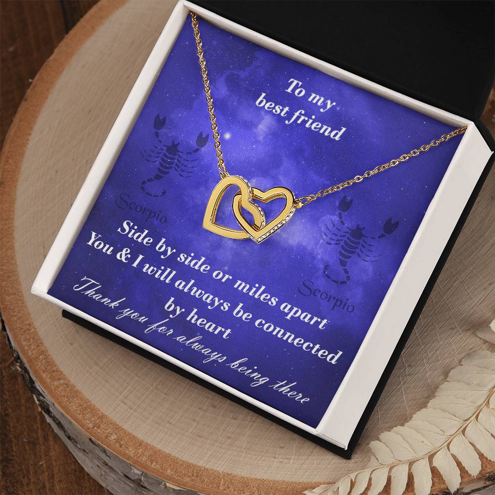 Scorpio To Scorpio Best Friend Interlocked Hearts Necklace Interlocking Hearts Necklace