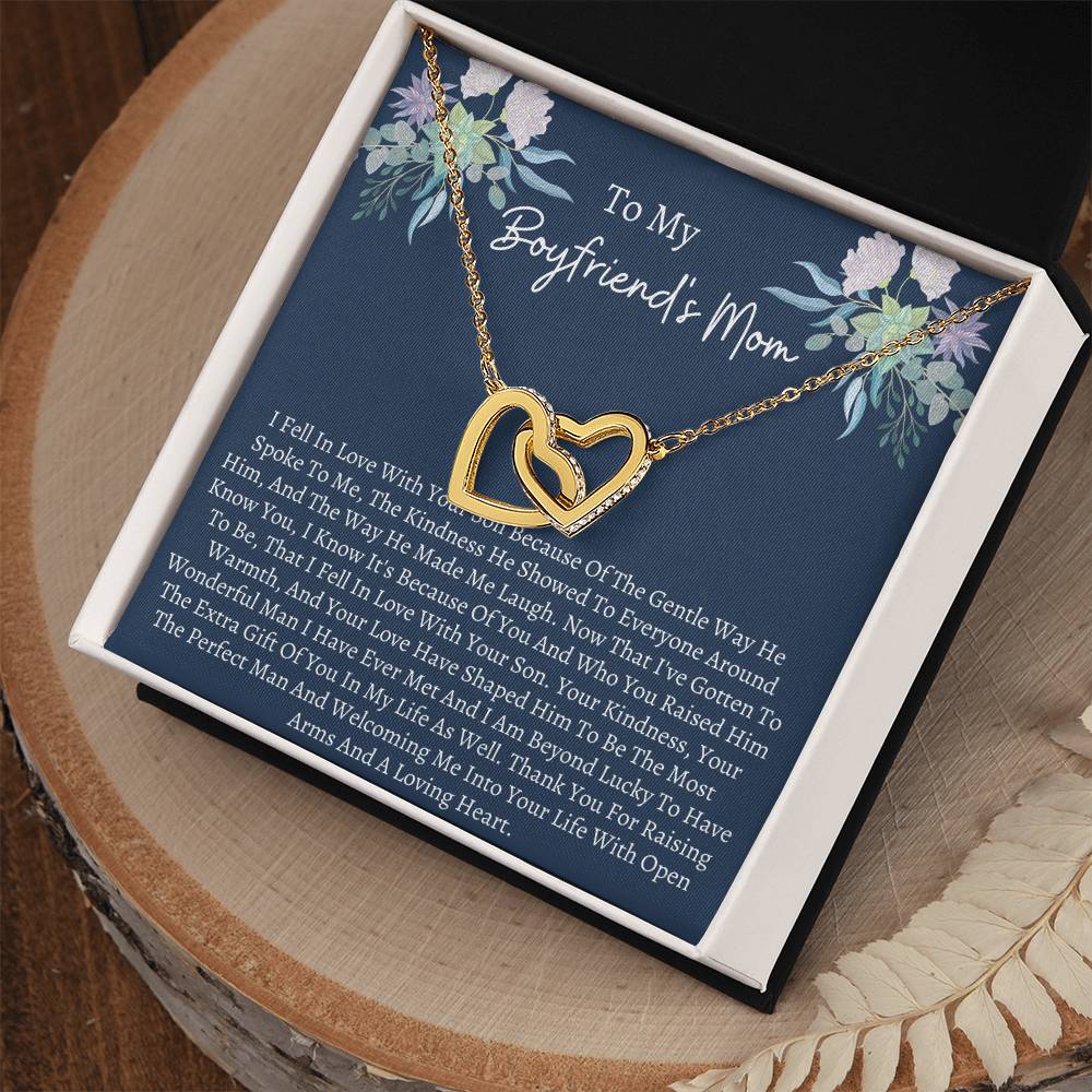 Boyfriend Mom Interlocking Necklace Interlocking Hearts Necklace