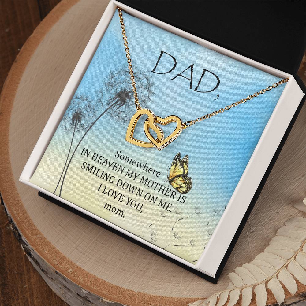 Dad - The Years May Pass But Still You Stay - Necklace Interlocking Hearts Necklace